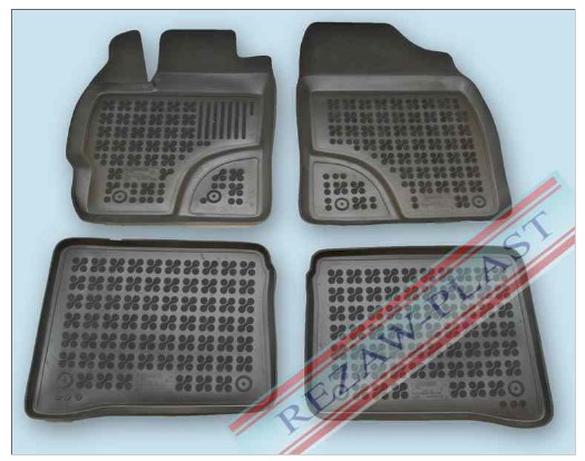 Rubber floor mat set Toyota Prius Plus (2011-2017), with edges