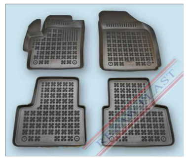 Rubber floor mat  set Chevrolet Matiz/Spark (2005-2010) with edges
