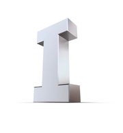 Sticker 3D - letter I
