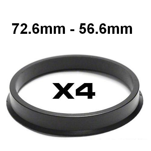 Wheel hub centring ring  72.6mm ->56.6mm