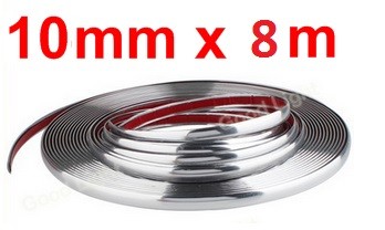 Car decor, chrome, 10mmx8m