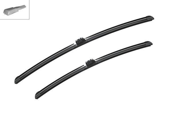 Front aero wiperblades set by BOSCH for Mercedes-Benz GLE (2019-2027) / GLS x167 (2019-2027)