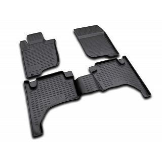 Rubber floor mats set Mitsubishi L200 (2007-2015), with deep edges
