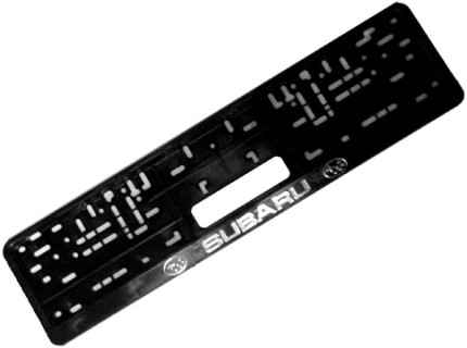 Relief number plate holder - Subaru