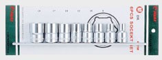 Short socket set dr12pt., 1/2"