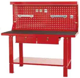 Work stations with 2 drawers and back panel