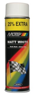 Acryl white matt paint Motip, 500ml. +25% EXTRA