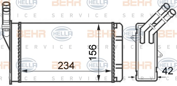 Heat radiator Citroen Berlingo (2002-2008)