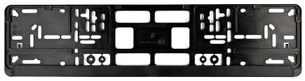 Number plate holder, black