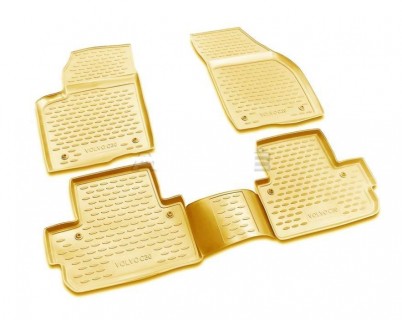 Rubber floor mat set  Volvo C30 (2007-2012), beige