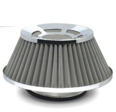 Sport air filter - SILVER max. d-74mm 