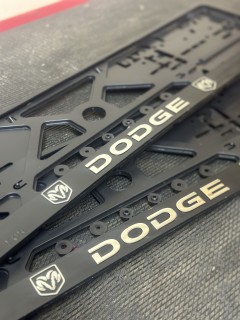 2pcs x 3D number plate holder - DODGE