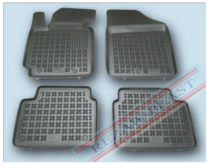 Rubber floor mat  set  Hyundai Veloster (2011-2017) with edges