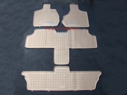 Rubber floor mat set Chrysler Voyager/Town & Country (1996-2008), with edges