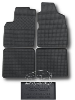 Rubber floor mats set Fiat Panda (2003-) 