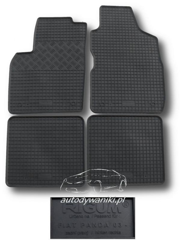 Rubber floor mats set Fiat Panda (2003-) 