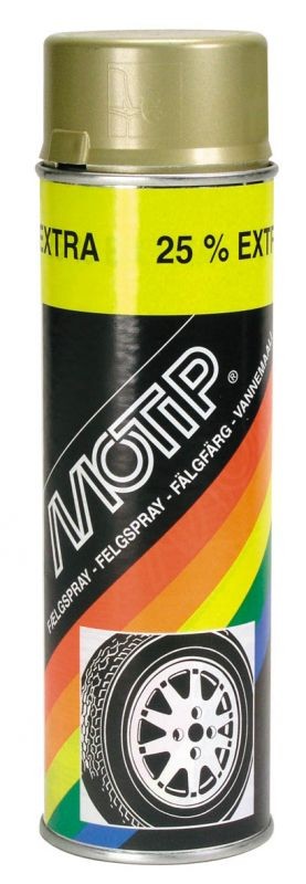 Wheel spray gold Motip, 500ml.+ 25% EXTRA