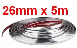 Car decor, chrome, 26mmx5m 
