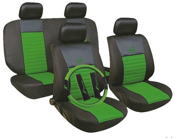 Poliester car seat cover set with zippers 