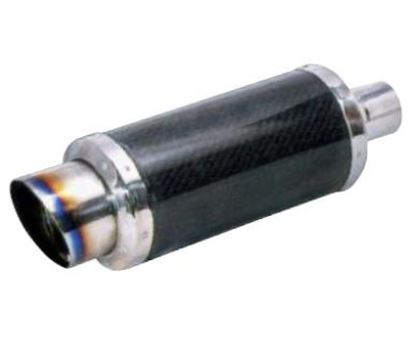 Sport muffler, carbon ,flame