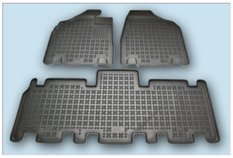 Rubber floor mat set  Kia Carnival (2006-) with edges