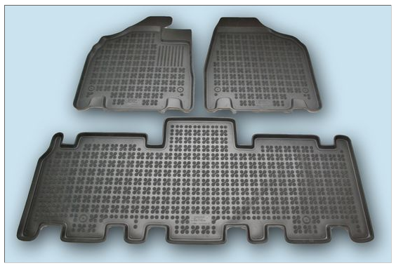 Rubber floor mat set  Kia Carnival (2006-) with edges