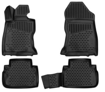 Rubber floor mat  set  Toyota RAV4 (2013-2019) + hybrid version with edges