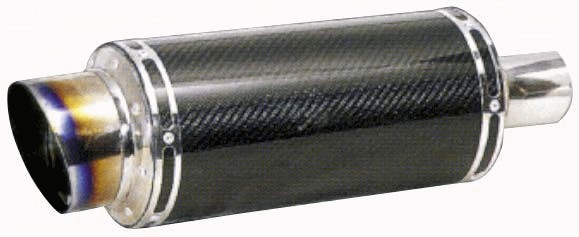 Sport muffler, carbon type, flame