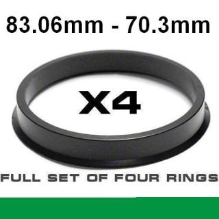 Wheel hub centring ring 83.06mm -> 70.3mm