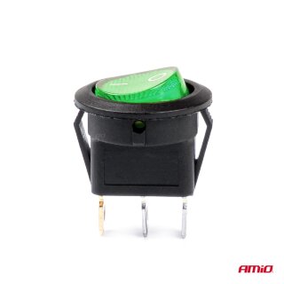 Green Switch On/Off, 12V/24V, max 20A (interruptor) 