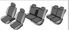 Seat cover set Toyota Fortuner (2005-)