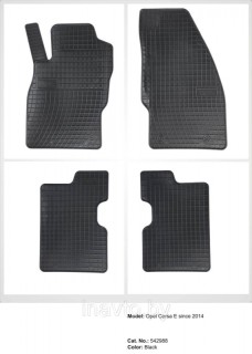 Rubber floor mats set Opel Corsa E (2014-2022)