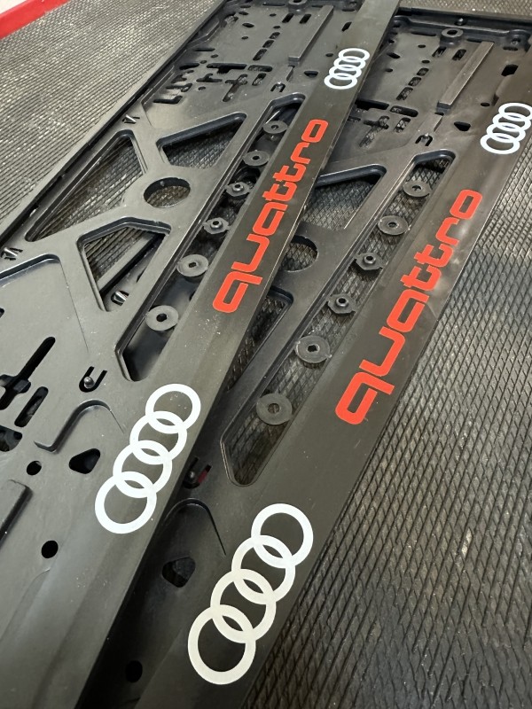 2pcs x Plate number holder - AUDI QUATTRO