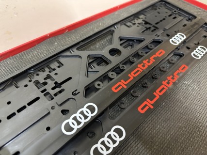 2pcs x Plate number holder - AUDI QUATTRO
