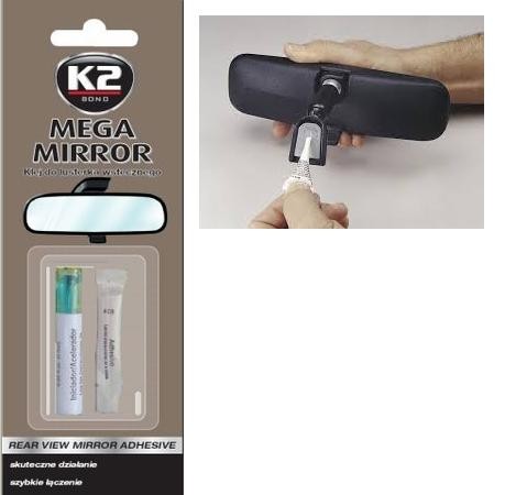 REAR VIEW MIRROR ADHESIVE - K2 Mega Mirror, 6ml.