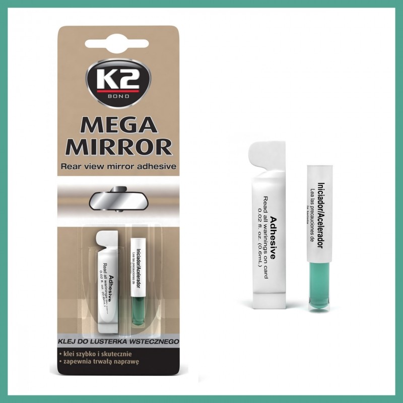 REAR VIEW MIRROR ADHESIVE - K2 Mega Mirror, 6ml.