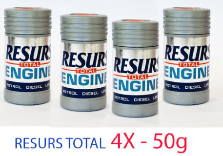 4 x Oil additive Resurs Total Engine, 50g. / 3 in 1 (diesel/petrol/LPG) 