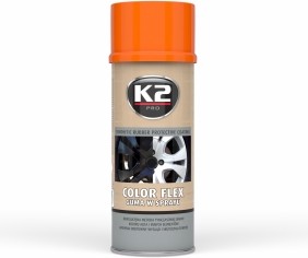 Orange color rubber-type paint - K2 COLOR FLEX, 400ml. 