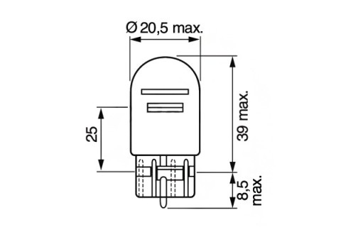 Bulb - BOSCH 21/5W, T20A , 12V 