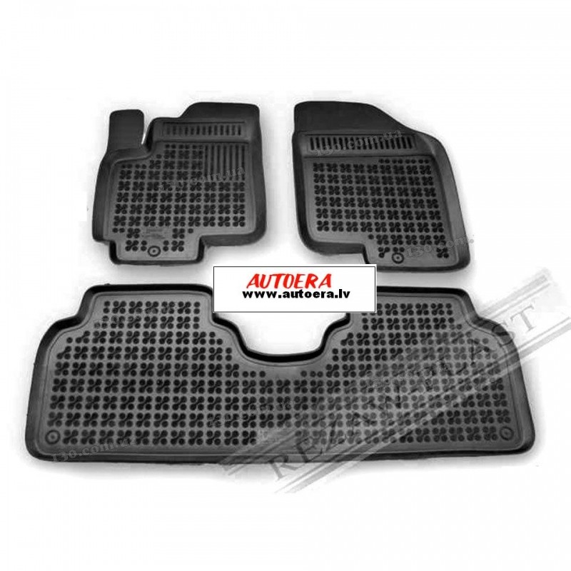 Rubber floor mat  set Hyundai ix20 (2010-2016) with edges