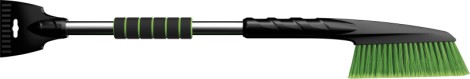 Plastic brush with scrapper, 75cm