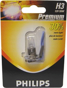 H3 Philips Premium +30% 55W, 12V