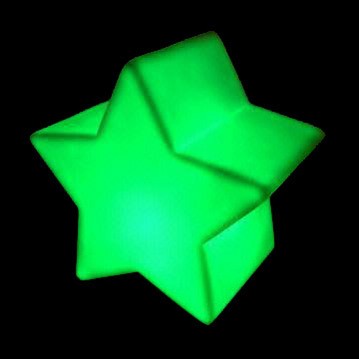 Deco light blue stars - ICE BLUE, 12V