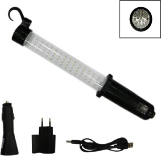 77 LED magnetic work light, 12V USB