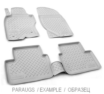 Rubber floor mats set Audi Q7 (2005-2015), with edges