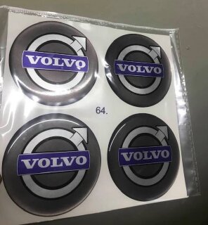 ALLOY WHEEL TRIM CENTRE CAP DECAL LOGO Volvo diam.64mm, grey 