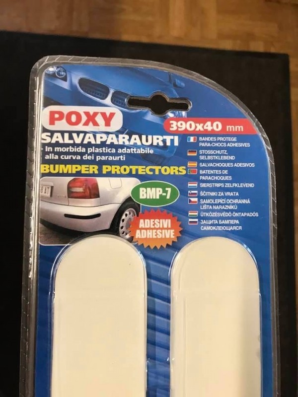 2PCS White color bumper protectors 39x40cm 