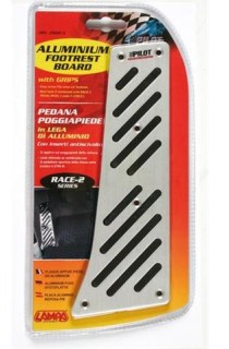 Aluminium footrest board with rubber-grips