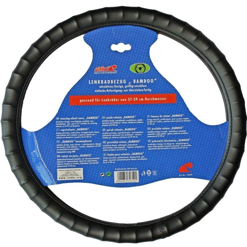 Steering wheel cover black color, 37-39cm 