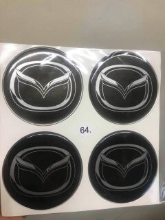 ALLOY WHEEL TRIM CENTRE CAP DECAL LOGO Mazda, diam 64mm